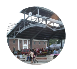 Current-day picture of the Morgantown Farmers Market